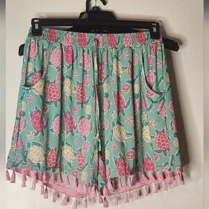 Simply Southern Green and Pink Shorts